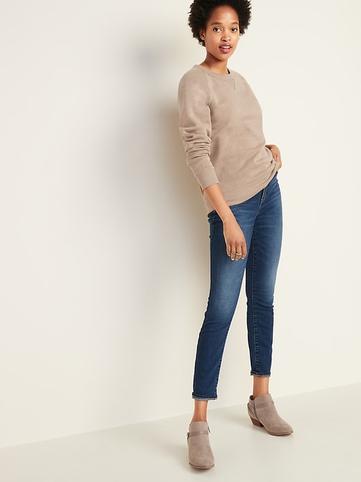 Image number 3 showing, Relaxed Crew-Neck Sweatshirt for Women