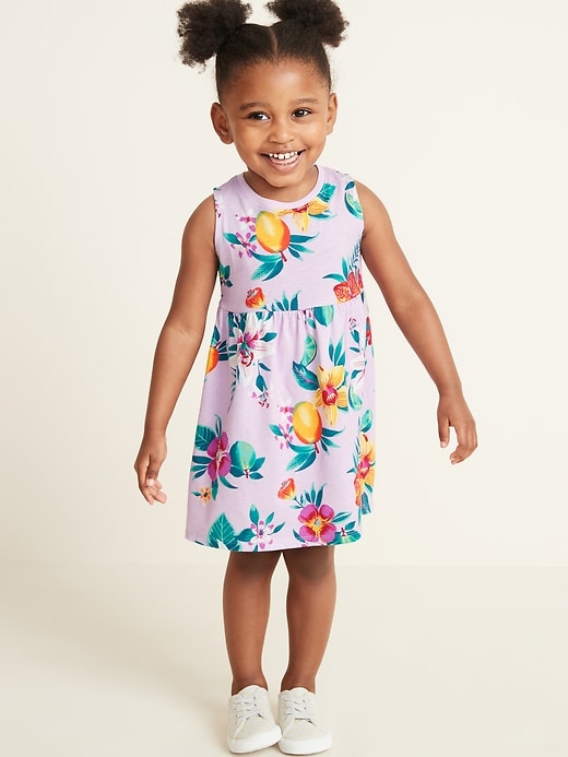 View large product image 1 of 3. Sleeveless Fit & Flare Dress for Toddler Girls