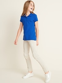 View large product image 3 of 3. Uniform Pique Polo Shirt for Girls
