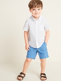 View large product image 3 of 4. Short-Sleeve Oxford Pocket Shirt for Toddler Boys
