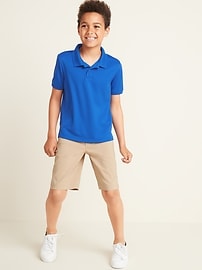 View large product image 3 of 3. Moisture-Wicking Uniform Polo for Boys
