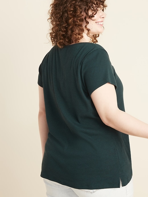 Image number 2 showing, Slim-Fit Plus-Size Rib-Knit Tee