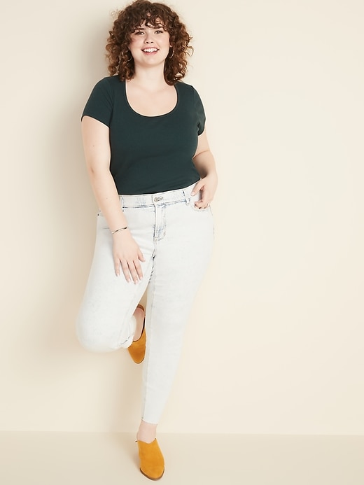 Image number 3 showing, Slim-Fit Plus-Size Rib-Knit Tee