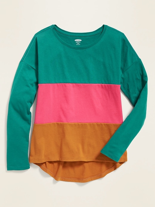 View large product image 1 of 3. Color-Blocked Softest Tee for Girls
