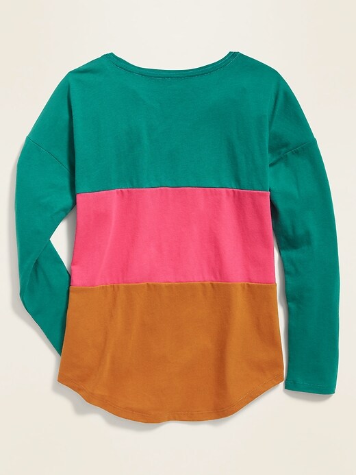 View large product image 2 of 3. Color-Blocked Softest Tee for Girls