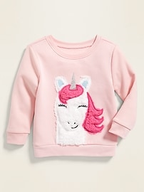 View large product image 4 of 4. Relaxed Critter-Graphic Sweatshirt for Toddler Girls