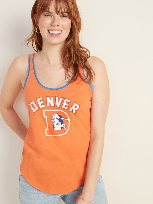 View large product image 1 of 2. NFL&#174 Team-Graphic Ringer Tank for Women