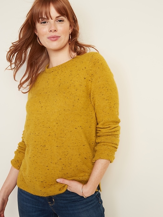 Soft Brushed Crew Neck Sweater for Women