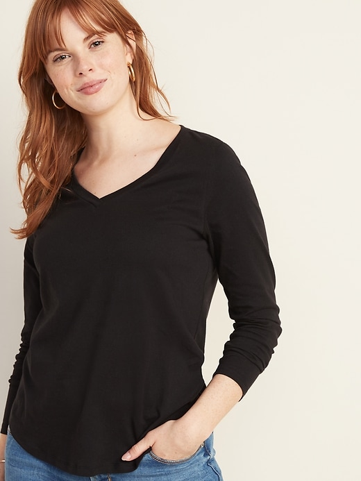 View large product image 1 of 1. EveryWear Long-Sleeve V-Neck Tee for Women