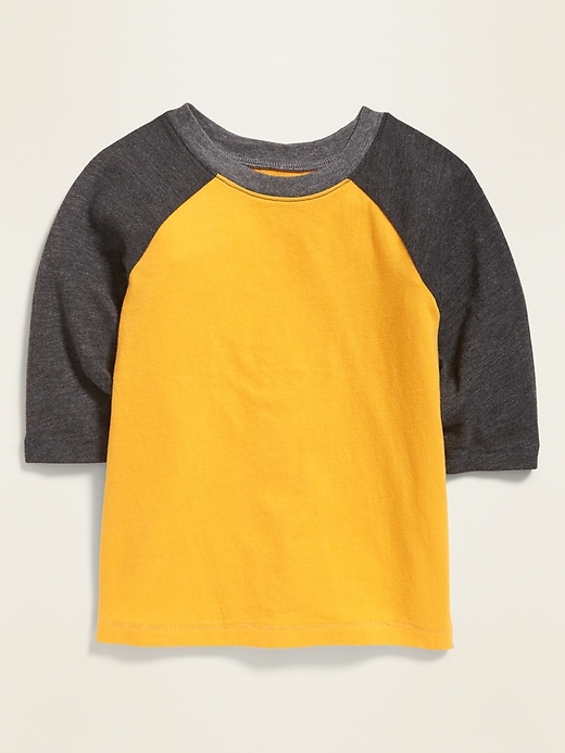 View large product image 1 of 1. Color-Block Raglan Tee for Toddler Boys