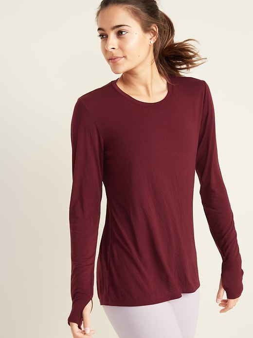 Image number 1 showing, Crew-Neck Performance Tee for Women