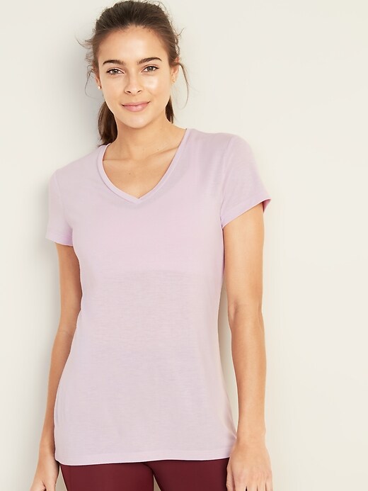 Image number 1 showing, V-Neck Performance Tee for Women
