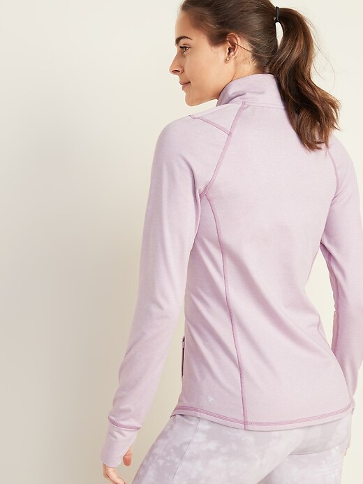 Image number 2 showing, Fitted Soft-Brushed Performance Zip  Jacket for Women