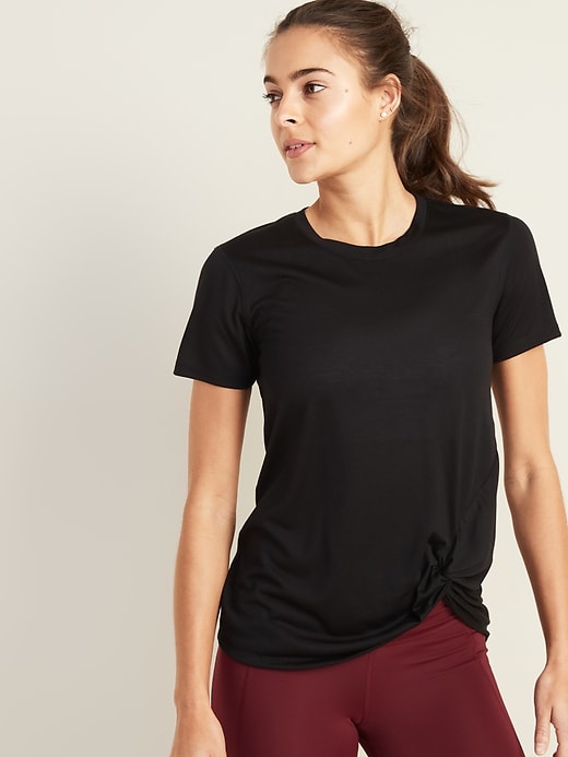 View large product image 1 of 1. UltraLite Twist-Hem Performance Tee for Women