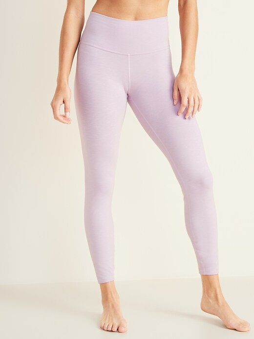 View large product image 1 of 3. High-Waisted Balance Heathered 7/8-Length Leggings For Women