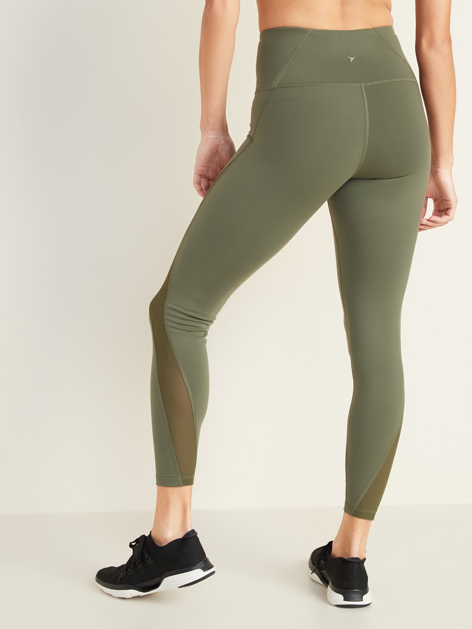 Old Navy High-Waisted Elevate 7/8-Length Mesh-Splice Compression Leggings, The Most Flattering Black Leggings I've Ever Worn Happen to Be 30% Off  Today