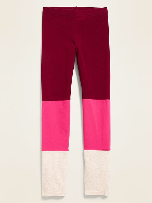 View large product image 1 of 1. Full-Length Built-In Tough Jersey Leggings for Girls