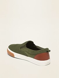View large product image 3 of 3. Brushed Twill/Corduroy Slip-Ons for Boys