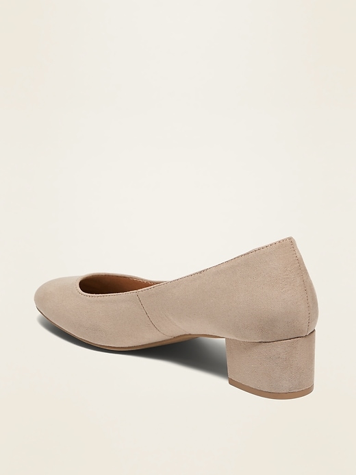 Image number 4 showing, Faux-Suede Mid-Heel Pumps for Women