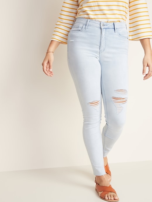 Image number 6 showing, High-Waisted Rockstar Super Skinny Ankle Jeans For Women