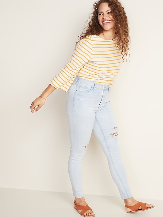 Image number 8 showing, High-Waisted Rockstar Super Skinny Ankle Jeans For Women