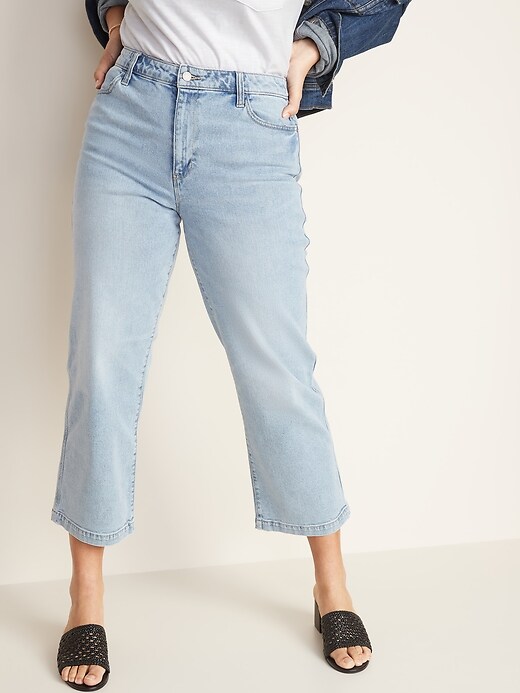 Image number 6 showing, High-Waisted Slim Wide-Leg Jeans For Women