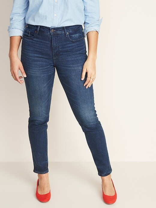 Image number 6 showing, High-Waisted Power Slim Straight Jeans For Women