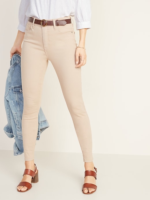 Image number 1 showing, High-Waisted Pop-Color Rockstar Super Skinny Jeans For Women