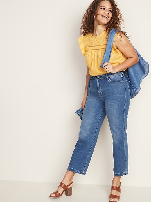 Image number 8 showing, High-Waisted Wide-Leg Ankle Jeans For Women