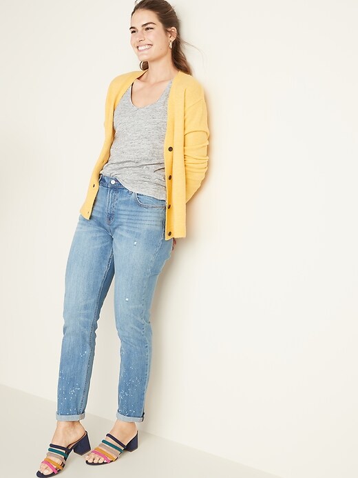 Image number 8 showing, Mid-Rise Boyfriend Distressed Jeans for Women