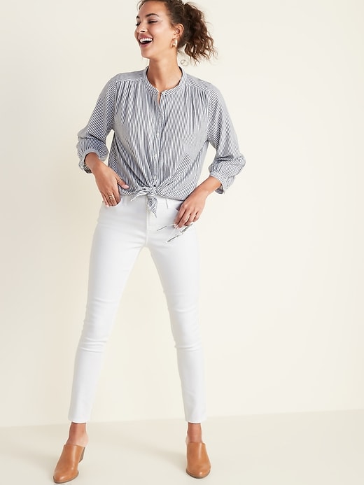 Image number 3 showing, White Super Skinny Ankle Jeans for Women