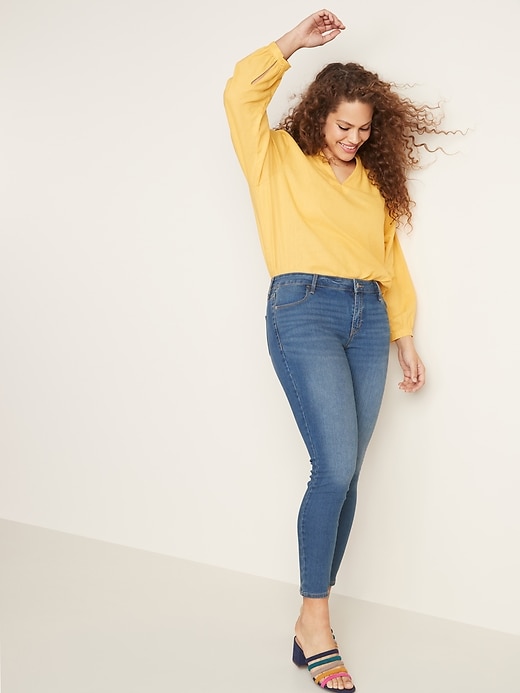 Image number 8 showing, Mid-Rise Super Skinny Ankle Jeans for Women