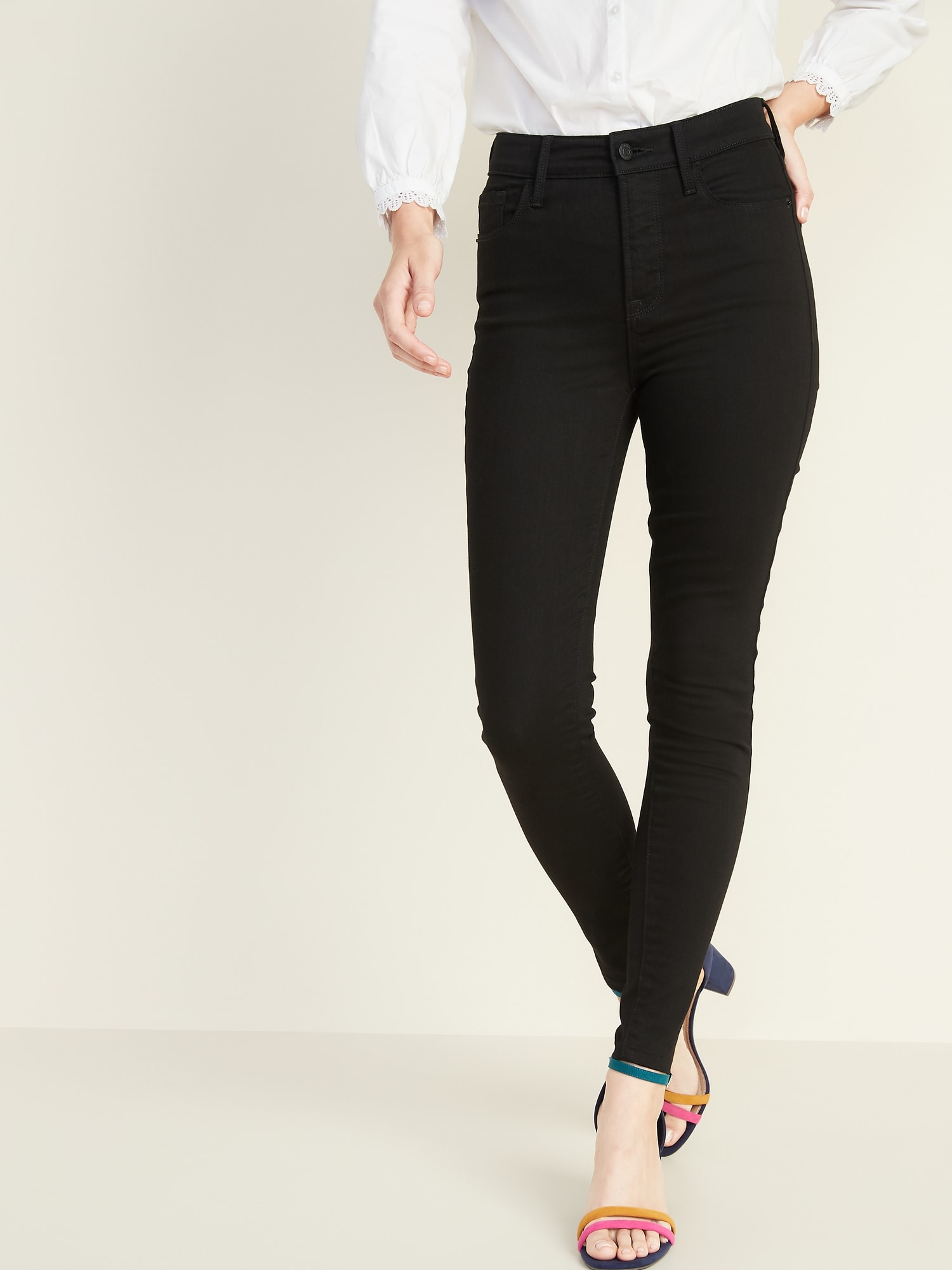 old navy black jeans rockstar