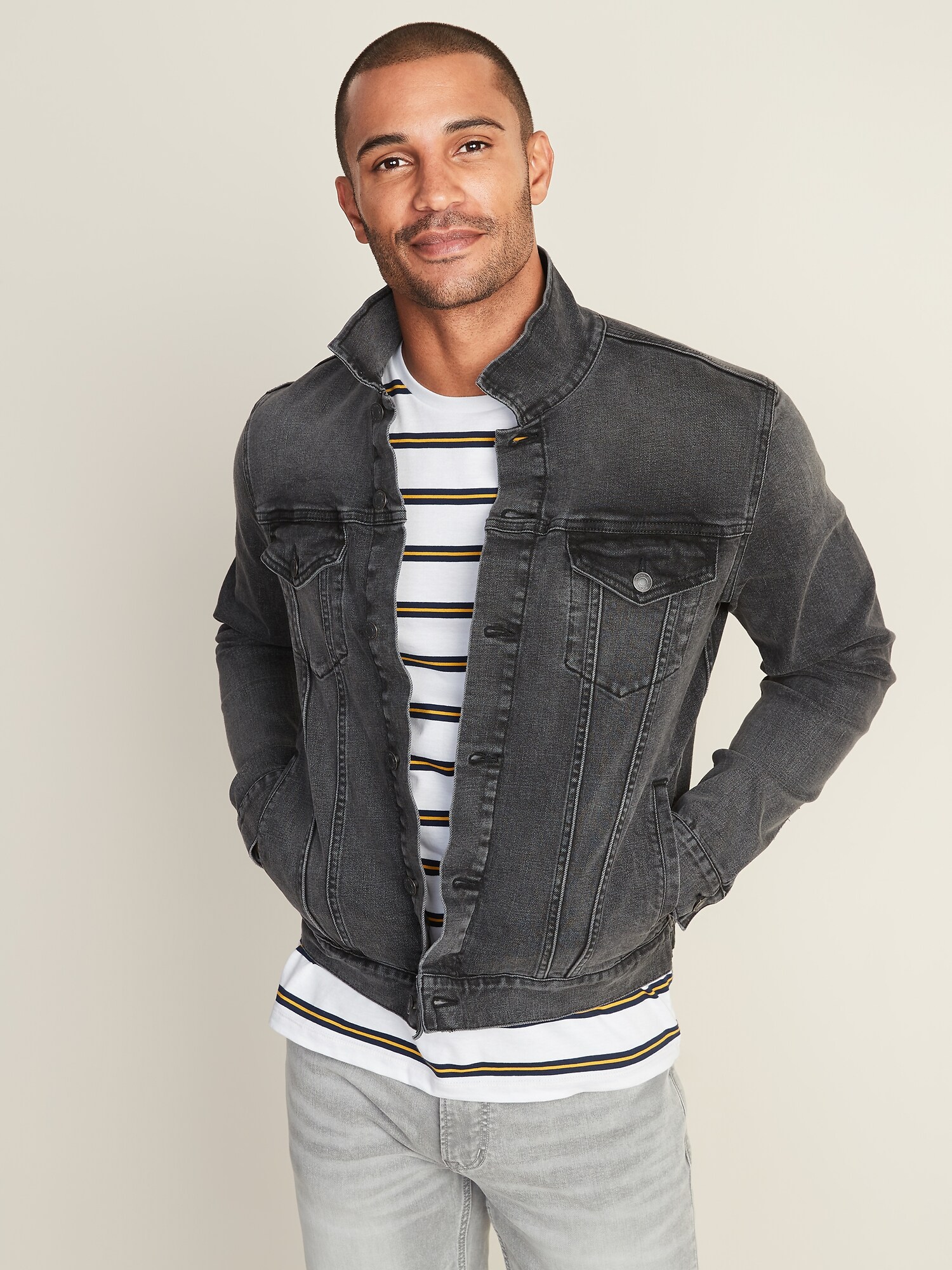 Black denim outlet jacket old navy