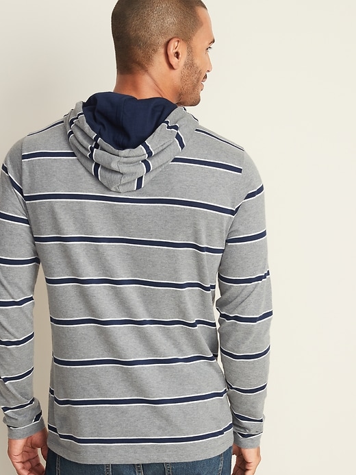 Image number 2 showing, Soft-Washed Striped Pullover Tee Hoodie