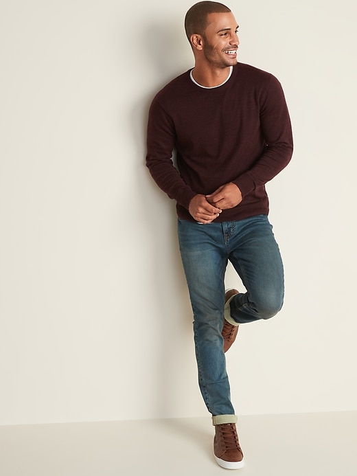 Image number 3 showing, Everyday Heathered Crew-Neck Sweater