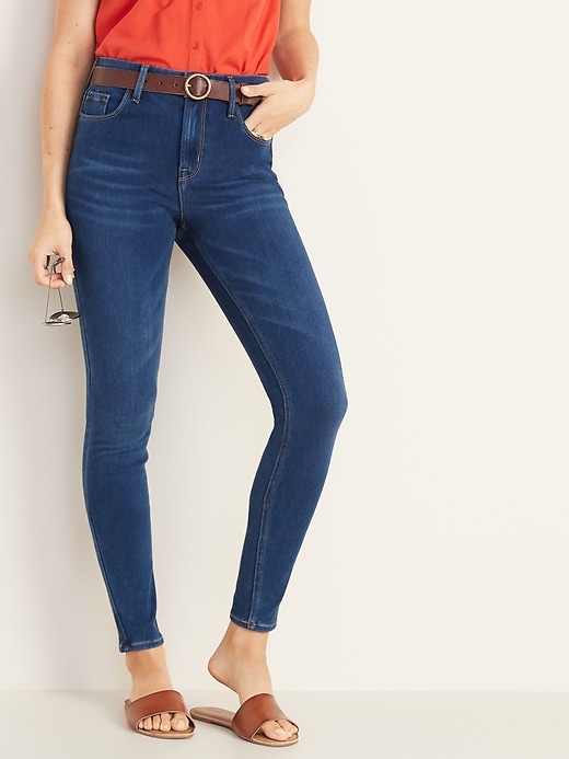 Old Navy Women's High-Waisted Rockstar Super Skinny Jeans - Blue - Size 2