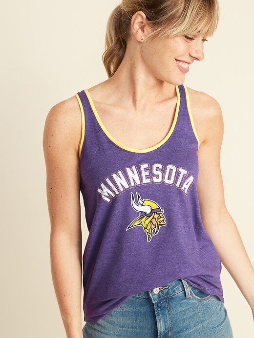 View large product image 1 of 2. NFL&#174 Team-Graphic Ringer Tank for Women