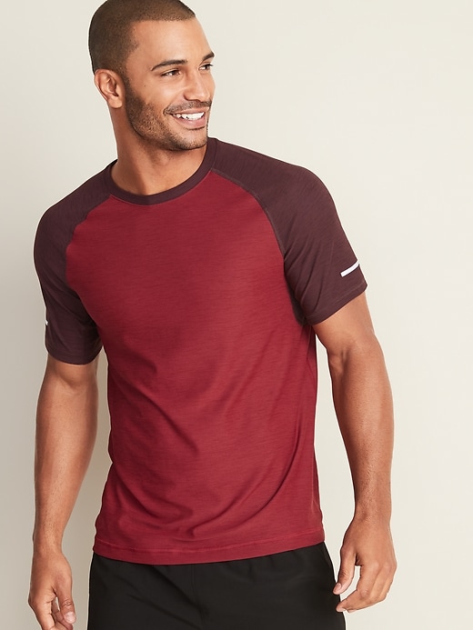 View large product image 1 of 1. Ultra-Soft Breathe ON Color-Blocked Tee