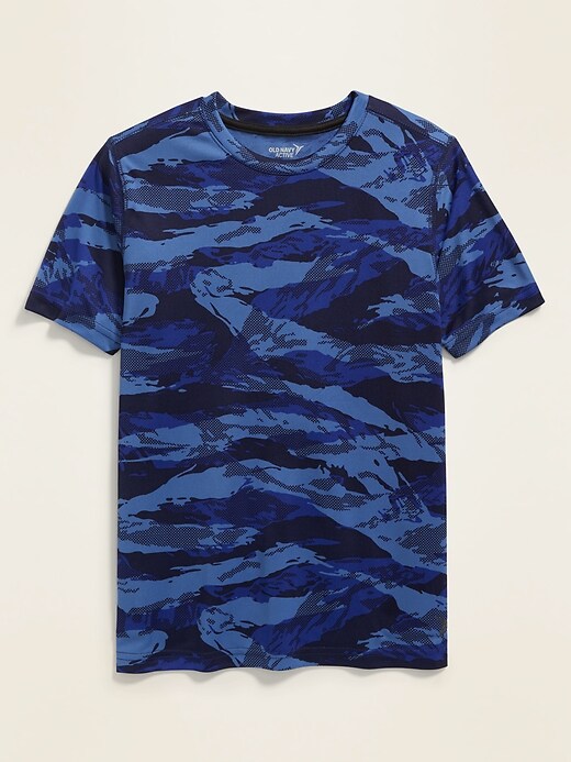 View large product image 1 of 1. Go-Dry Camo Performance Tee for Boys