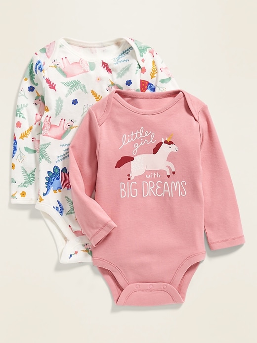 View large product image 1 of 2. Printed/Graphic Bodysuit 2-Pack for Baby