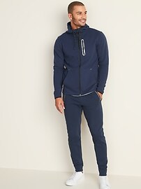 navy blue zip up fleece