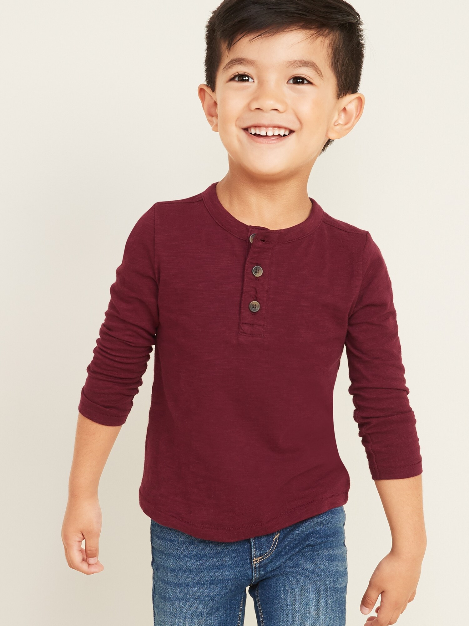 SlubKnit LongSleeve Henley for Toddler Boys Old Navy