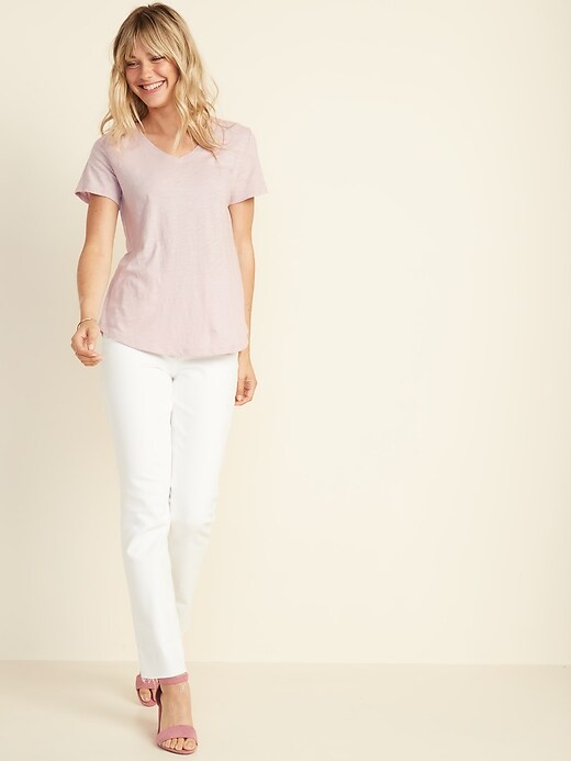 Image number 3 showing, EveryWear Slub-Knit V-Neck T-Shirt for Women