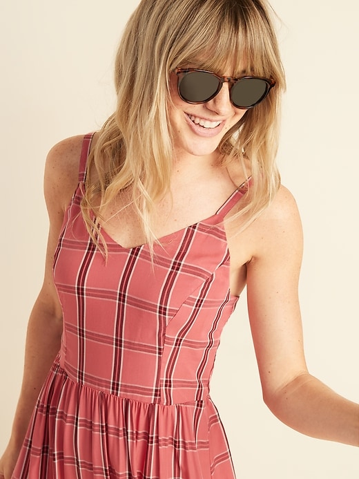 Image number 4 showing, Plaid Fit & Flare Cami Midi for Women
