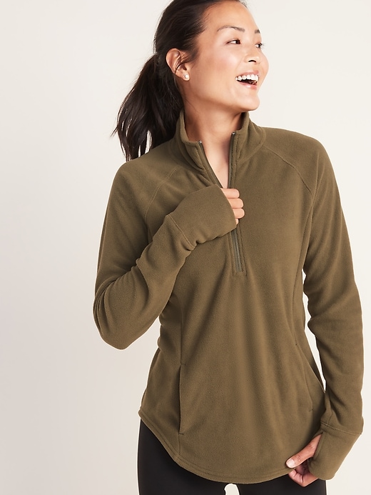 View large product image 1 of 1. Micro Performance Fleece 1/4-Zip Pullover for Women