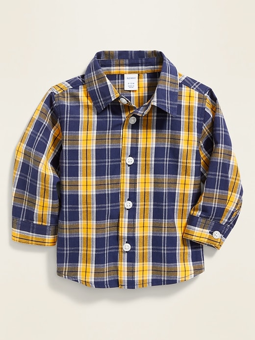 View large product image 1 of 1. Plaid Poplin Shirt for Baby