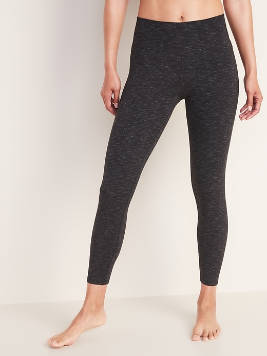 View large product image 1 of 1. High-Waisted Balance Heathered 7/8-Length Leggings For Women