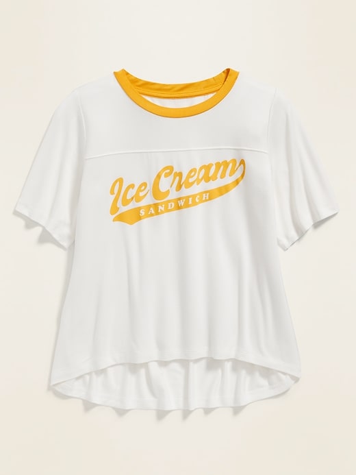 View large product image 1 of 1. Team-Style Graphic Flutter-Sleeve Tee for Girls