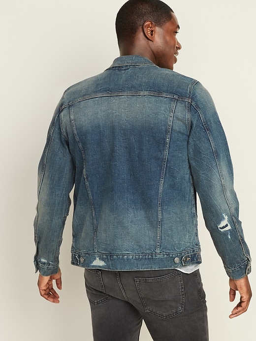Image number 2 showing, Distressed Built-In Tough Jean Jacket